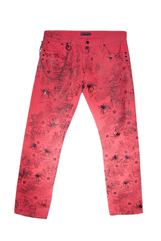 SPIDER WEB ROCKER JEANS (PINK)